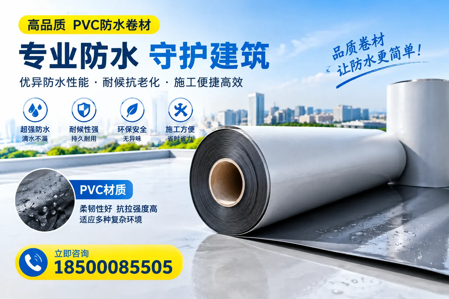 PVC防水卷材的安全性分析,庆阳居民需了解的知识