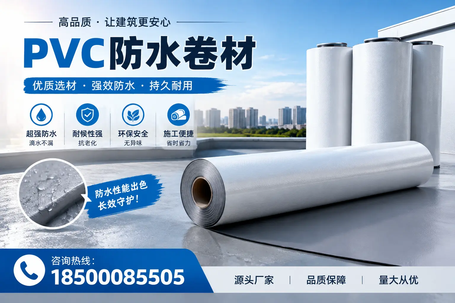 PVC防水卷材施工过程详解,确保在庆阳顺利完成项目